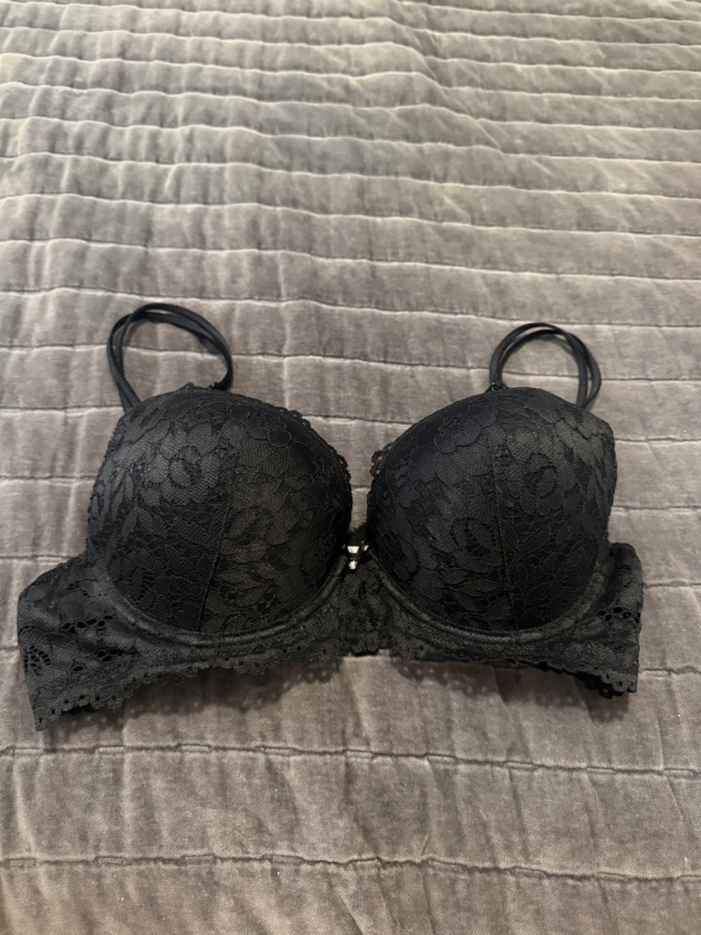 Black Lace Push-Up Bra - Women Intimates